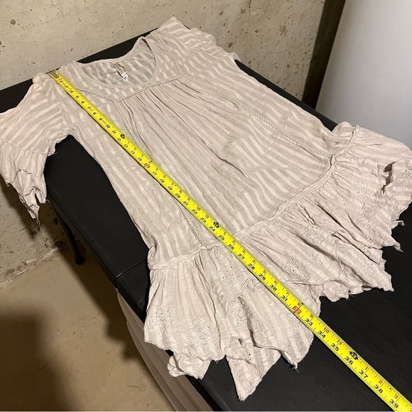 Mariaretto Tunic Top Mini Dress Sheer Layered Ruffles Lagenlook Cottage Core L - Picture 9 of 9